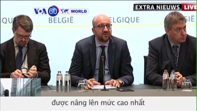 Mối đe dọa khủng bố được nâng lên mức cao nhất ở Bỉ (VOA60)