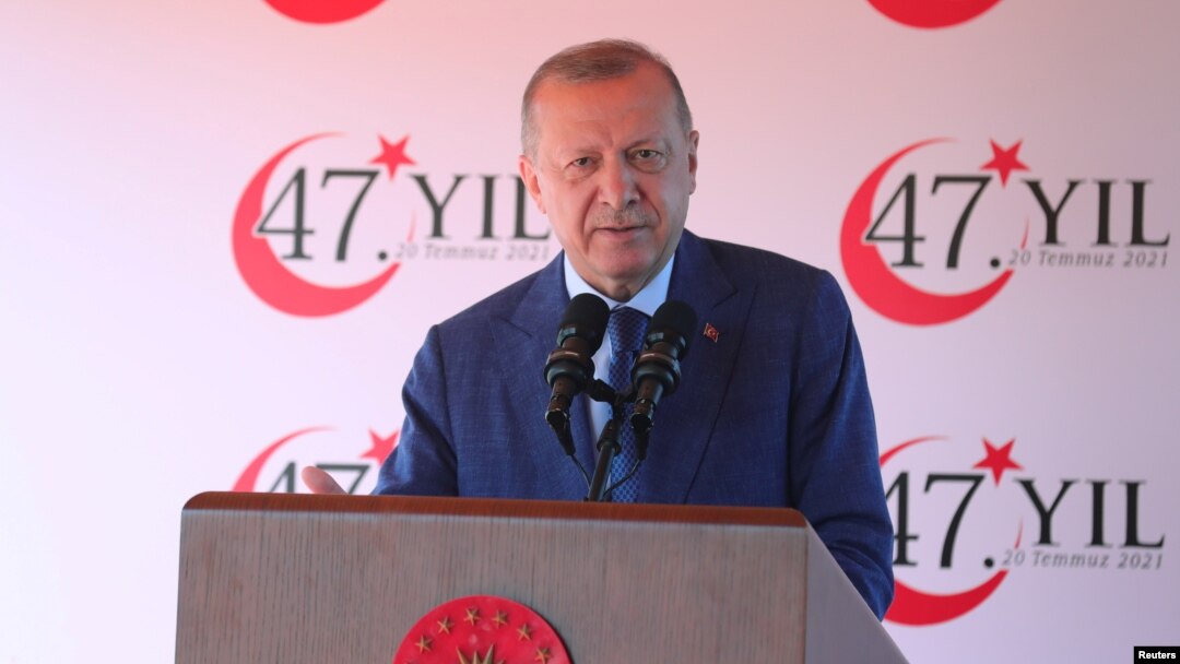 Turkiya Prezidenti Rajab Toyyib Erdog’an. Kipr, 20-iyul, 2021. 