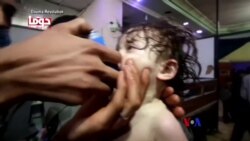 2018-04-10 美國之音視頻新聞: 川普總統考慮如何會議敘利亞疑似化武攻擊