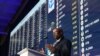 Chairperson of the Independent Electoral Commission of South Africa (IEC) Mosotho Moepya conducts a press conference at Gallagher Convention Centre in Midrand north of Johannesburg on June 1, 2024. (Photo by Phill Magakoe / AFP)