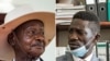 Wagombea urais Yoweri Museveni (kushoto) na Robert Kyabulanyi maarufu kama "Bobi Wine" .