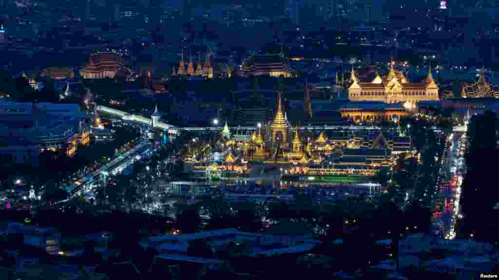 An aerial view shows the Royal Crematorium site for the late King Bhumibol Adulyadej in Bangkok, Thailand, Oct. 2, 2017.