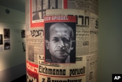 FILE - Israel has released Nazi criminal Adolf Eichmann’s clemency request. Israeli President Reuven Rivlin says he hopes the letter will be displayed at the Yad Vashem Holocaust museum, which has shown other Eichmann artifacts.