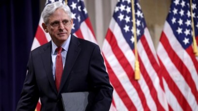 Bộ trưởng Tư pháp Mỹ Merrick Garland tại Bộ Tư pháp ở thủ đô Washington, 15/6/2021.