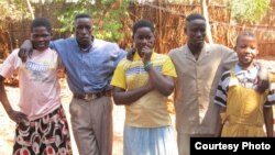 Photo of 5 people who escaped the LRA and escaped to a Safe Reporting Site in Central African Republic in November 2012.