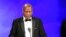 FILE - Sidney Poitier speaks at the 2016 Carousel Of Hope Ball in Beverly Hills, Calif., Oct. 8, 2016.