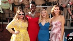 Melissa McCarthy, Leslie Jones, Kate McKinnon, and Kristen Wiig are seen at the Los Angeles Premiere of Columbia Pictures' “Ghostbusters” at TCL Chinese Theatre in Los Angeles, California, July 9, 2016. 