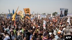 Les partisans de Moise Katumbi, chef de la coalition politique Ensemble, lors un rassemblement de tous les partis d'opposition de la coalition à Kinshasa, le 9 juin 2018.