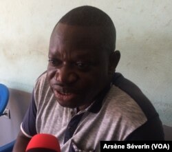 L'opposant Paul Marie Mpouele à Brazzaville, le 12 juin 2018.(VOA/Arsène Séverin)