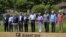 World leaders attend the family photo session during the G-8 Summit at Camp David, Maryland, May 19, 2012.
