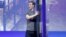 Facebook CEO Mark Zuckerberg holds a propeller pod of the solar-powered Aquila drone on stage during a keynote at the Facebook F8 conference in San Francisco, California, April 12, 2016.
