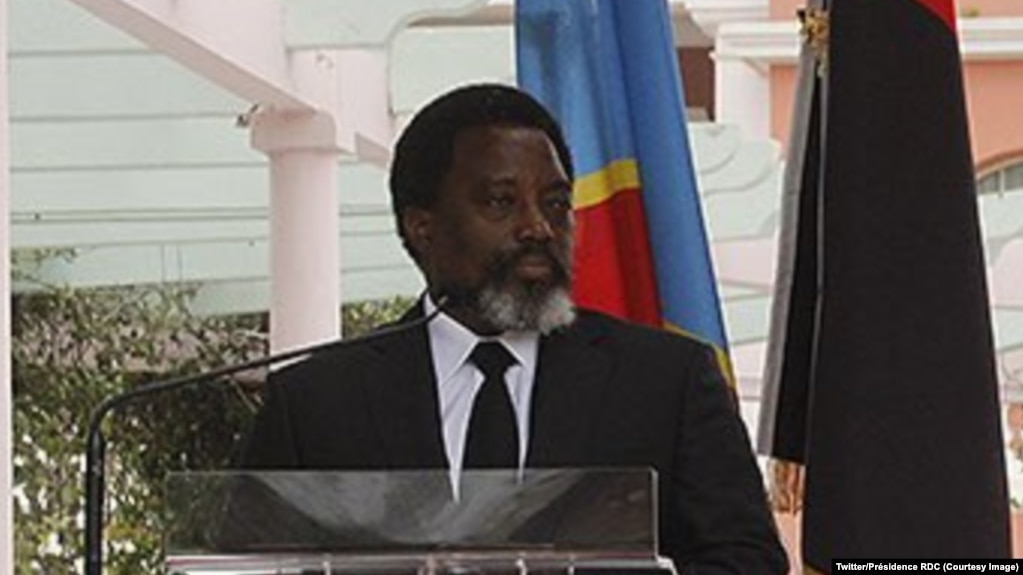 Le président Joseph Kabila lors d’une conférence de presse conjointe à Luanda, Angola, 2 août 2018. (Twitter/Présidence RDC) 