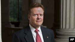 FILE - Former Virginia Sen. Jim Webb.