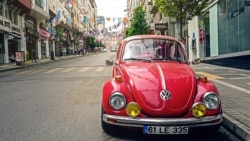 A 1970s model Volkswagen Beetle