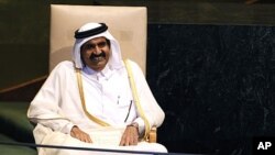 ກະສັດ Sheikh Hamad bin Khalifa al-Thani ແຫ່ງປະເທດກາຕ້າ.
ວັນທີ 14 ມັງກອນ 2012.