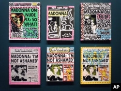 Andy Warhol's 1985 series of Madonna silkscreens, created in collaboration with Keith Haring.