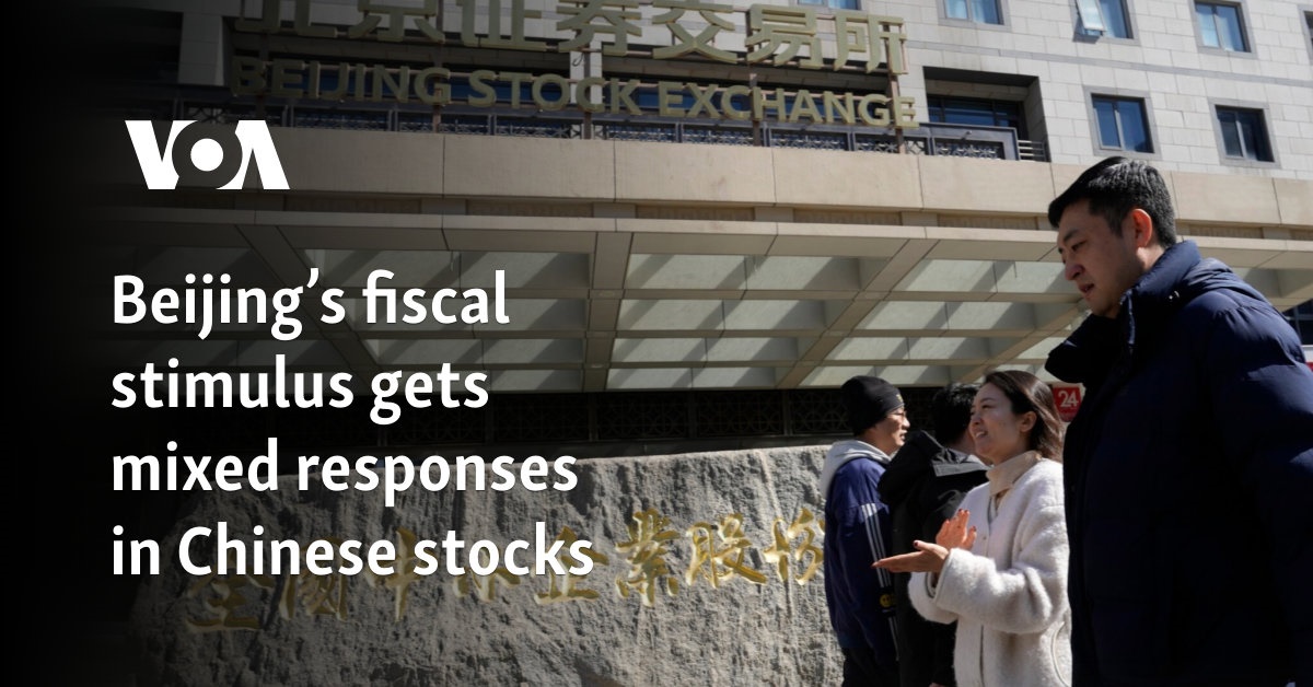 Beijing’s fiscal stimulus gets mixed responses in Chinese stocks