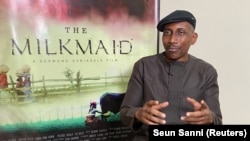 Sutradara film "The Milkmaid", Desmond Ovbiagele, saat interview dengan Reuters di Lagos, Nigeria, 3 Februari 2021. (Foto: Reuters)