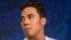Olympic speed skater Apolo Ohno is seen in New York April 24, 2013.