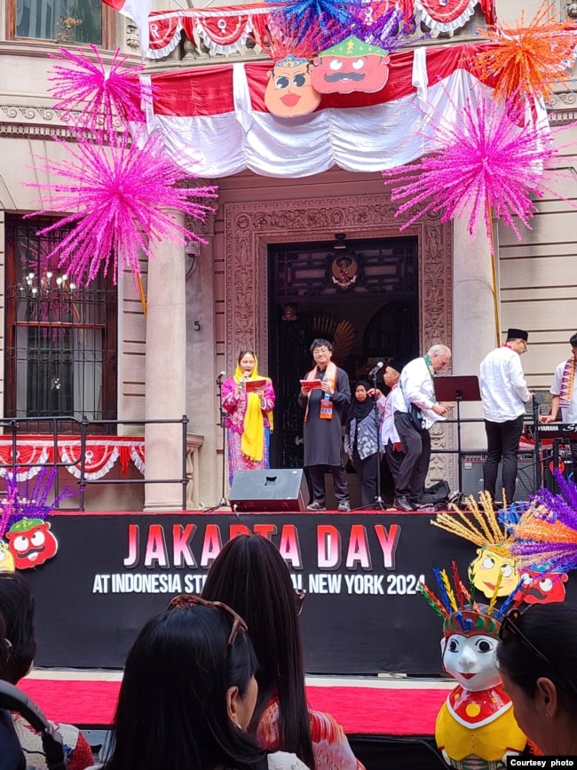 KADOLEAF atau Alif Purnama di acara Jakarta Day di New York (dok: Indah Rianti)