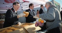 The Salvation Army distributes food and hygiene kits in California.