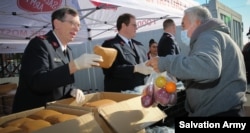 The Salvation Army distributes food and hygiene kits in California.