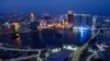 (FILES) This file photo taken on January 30, 2020 shows a general view of Macau city from the observation deck of Macau Tower.