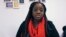 FILE - Kiah Morris, a former Vermont state representative, discusses threats and harassment she's faced, during an interview in Bennington, Vermont, Oct. 3, 2018.