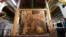 FILE - The "Adoration of the Magi", a massive painting that Leonardo da Vinci started in 1481 at the age of 29 but abandoned a year later, leaving it in various stages of conception and development, is unveiled in Florence September 23, 2014. 