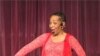 Storyteller Linda Gorham performs the story, "Fat Cat," for about 100 children at a Virginia community center.