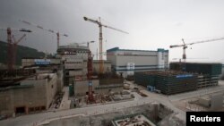 지난 2013년 10월 건설 중인 중국 광둥성의 타이산 원전.
