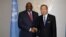 United Nations Secretary-General Ban Ki-moon, right, meets with Mali PM Cheick Modibo Diarra at UN Headquarters, September 23, 2012. 
