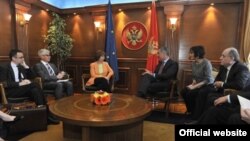 Visoka predstavnica EU Ketrin Ešton tokom susreta sa crnogorskim premijerom Milom Đukanovićem u Podgorici (Biro)