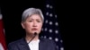 FILE - Australia's Foreign Minister Penny Wong speaks during a news conference at the United States Naval Academy in Annapolis, Maryland, Aug. 6, 2024. 