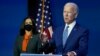 Presiden terpilih Joe Biden, bergabung dengan Wakil Presiden terpilih Kamala Harris, berbicara di teater The Queen, Senin, 9 November 2020, di Wilmington, Delaware. Foto: AP/Carolyn Kaster)