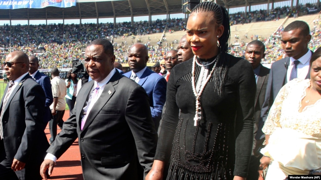 FILE: GOOD OLD DAYS ... imbabwean Deputy President Constantino Chiwenga is seen with his wife Marry, right, upon arrival for the inauguration ceremony of President Emmerson Mnangagwa, at the National Sports Stadium in Harare. 