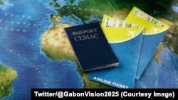 Un passeport pour les ressortissants des pays membres de la Communauté économique et monétaire d'Afrique centrale (Cémac), 17 octobre 2017. (Twitter/@GabonVision2025)