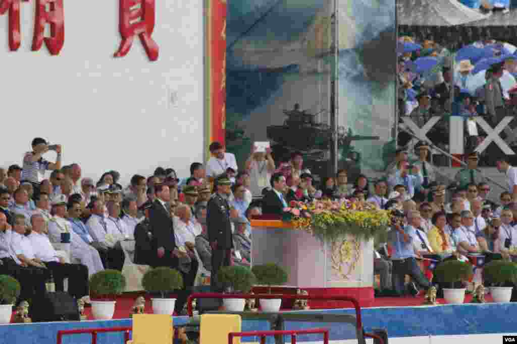 台湾总统马英九7月4日主持汉光演习 (美国之音杨明拍摄)