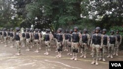 Police Front, se non inite espesyalize ki delwaye pou ranfòse sekirtie sou fwontyè ant Ayiti ak Repiblik Dominikèn. Foto: Jaudelet Junior St. Vi, Fòlibète, Nòdès. 10 janvye 2018. 