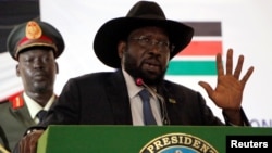 South Sudan's President Salva Kiir, who launched the national dialogue committee in Juba, May 22, 2017, has announced he will not serve as 'patron' for the process. 