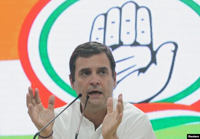 Rahul Gandhi, President of India's main opposition Congress party, addresses a news conference in New Delhi, India, May 23, 2019.