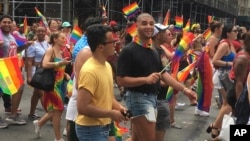 La Gay Pride de New York, Etats-Unis, le 24 juin 2018.