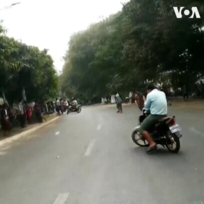 Shooting at Protesters in Mandalay, Myanmar