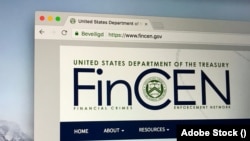 미국 재무부 산하 금융범죄단속반(FinCEN) 홈페이지 화면 (자료사진)