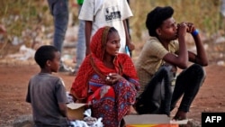 Ethiopian refugees who fled the fighting in Tigray Region at a border reception center in Gedaref State, eastern Sudan, Nov. 26, 2020. More than 40,000 refugees crossed from Ethiopia into Sudan since the conflict broke out on Nov. 4.