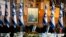 Israel's Prime Minister Benjamin Netanyahu, center, chairs the weekly cabinet meeting in Jerusalem, July 21, 2013.