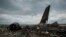 Remnants of the downed Ukraine army Il-76 near Luhansk, June 14, 2014.