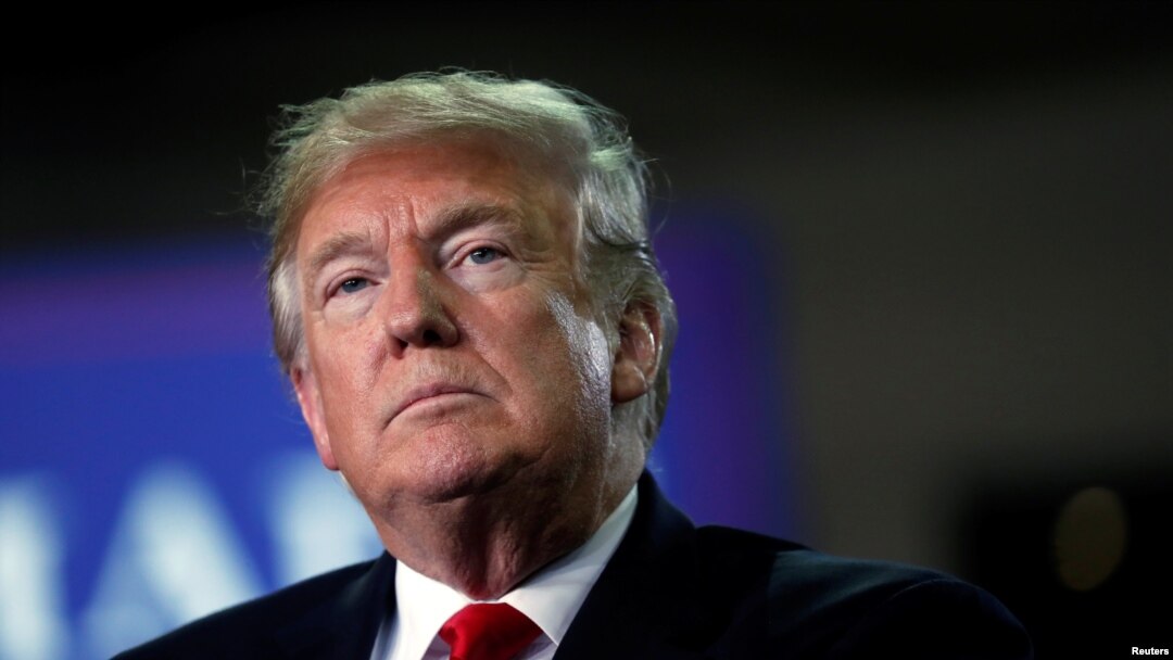 Presiden Amerika Serikat Donald Trump di Erie, Pennsylvania, 10 Oktober 2018.