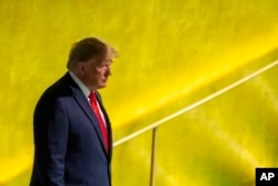 U.S. President Donald Trump arrives to address the 74th session of the United Nations General Assembly at U.N. headquarters, Sept. 24, 2019.