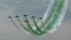 FILE - Pakistani Air Force fighter jets perform an aerobatic show. 